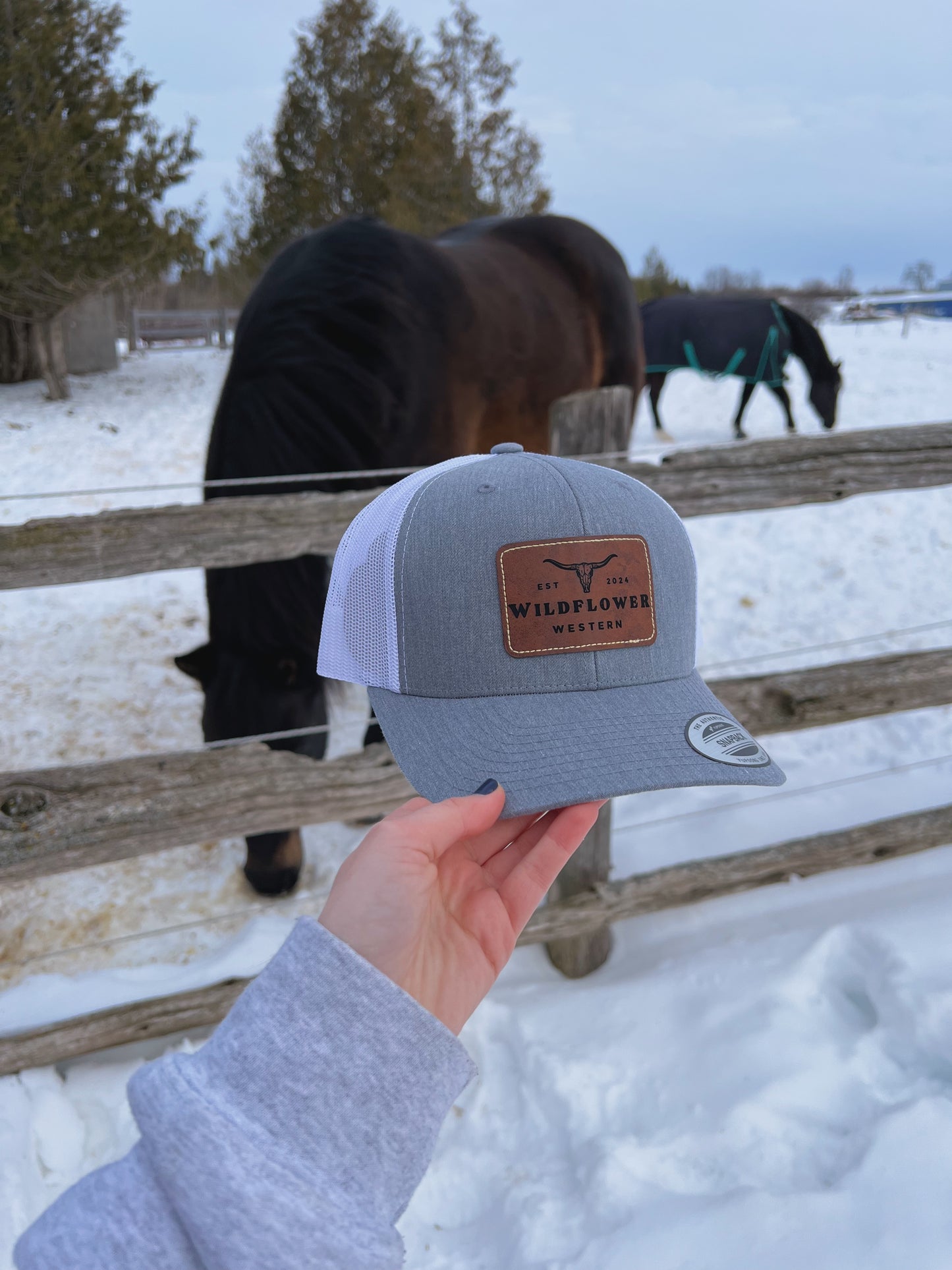 Leather Patch Trucker Hat