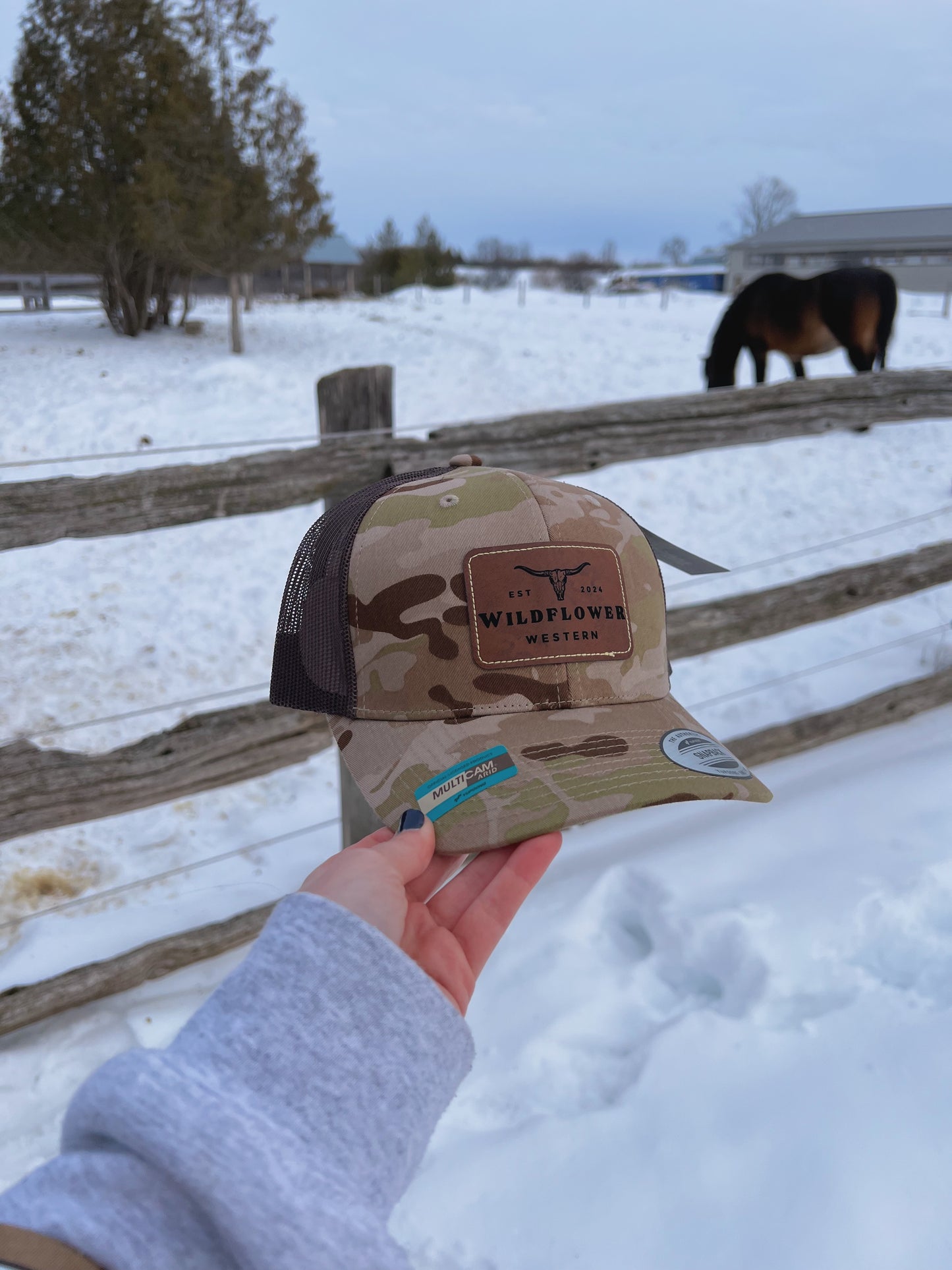 Leather Patch Trucker Hat