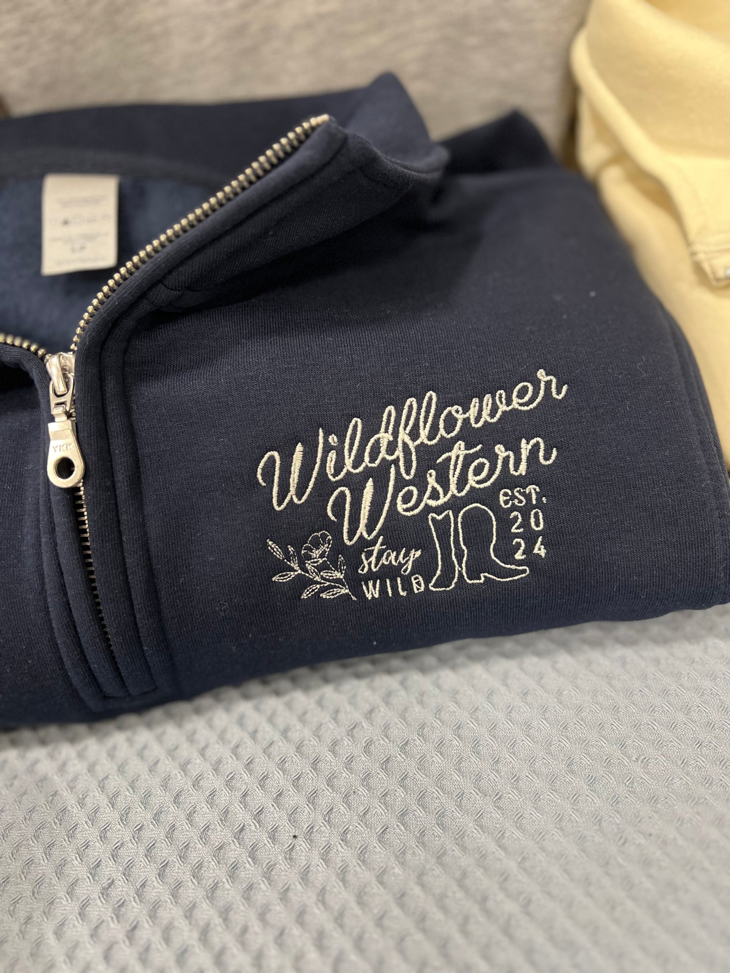 Boots & Bloom Embroidered 1/4 Zip