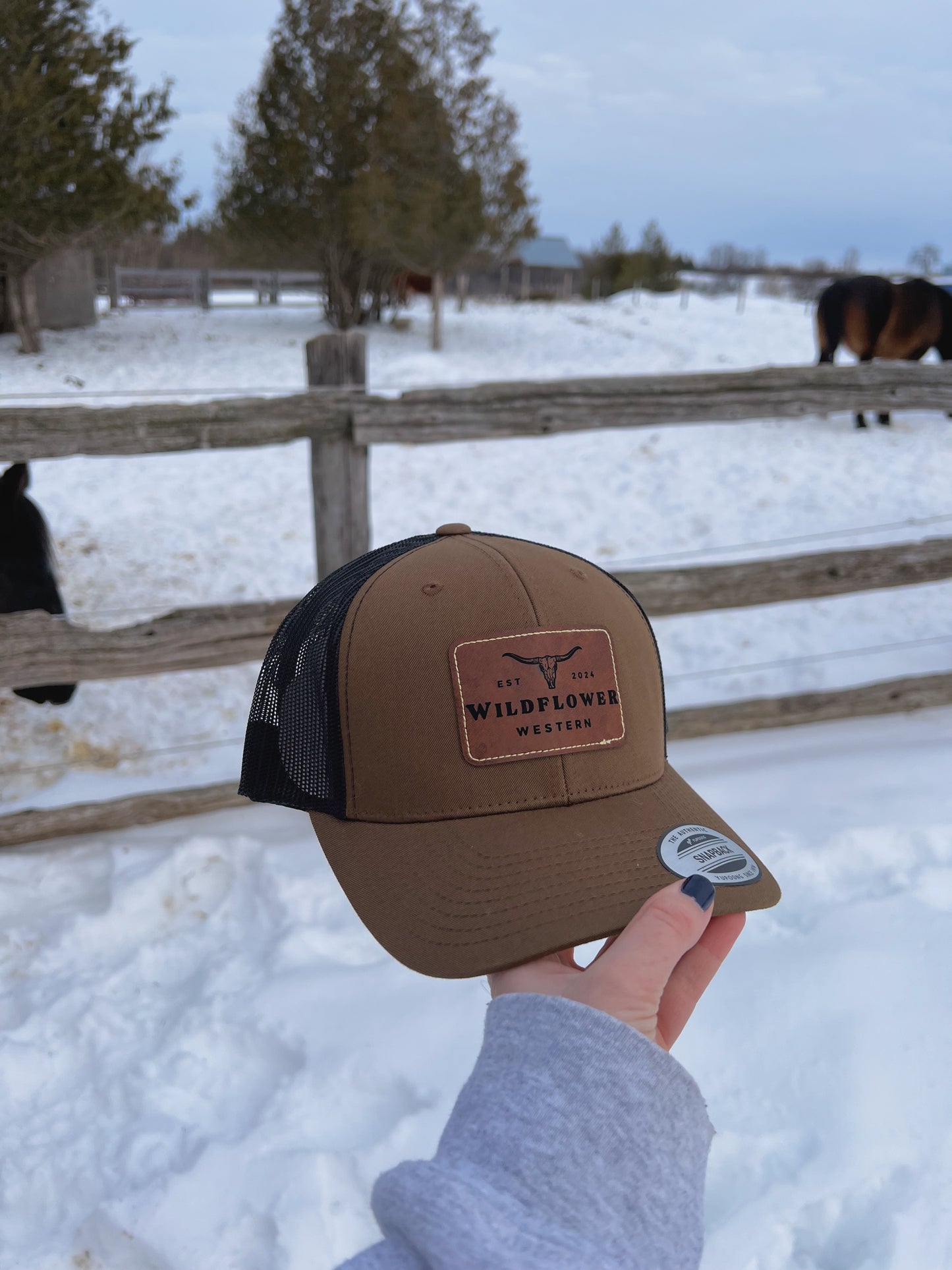 Leather Patch Trucker Hat
