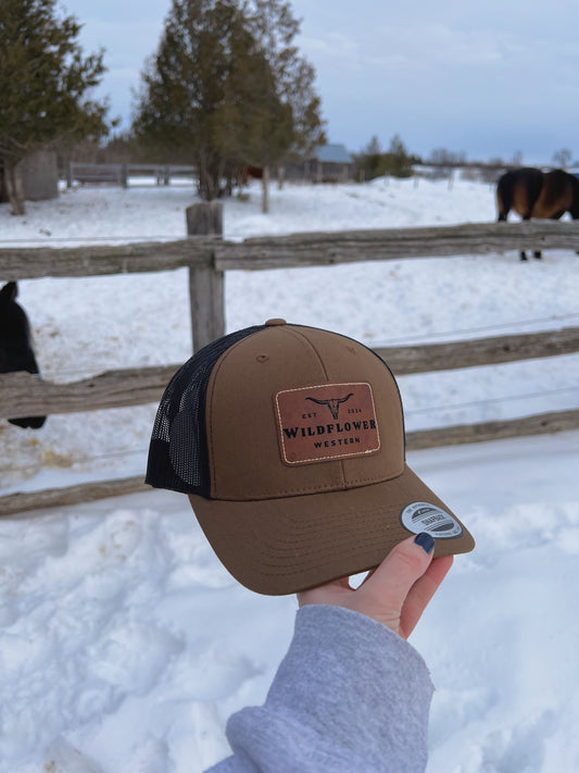 Leather Patch Trucker Hat
