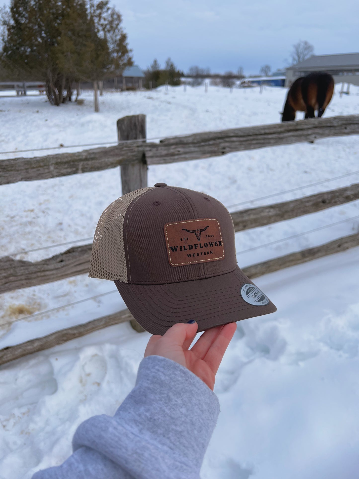 Leather Patch Trucker Hat