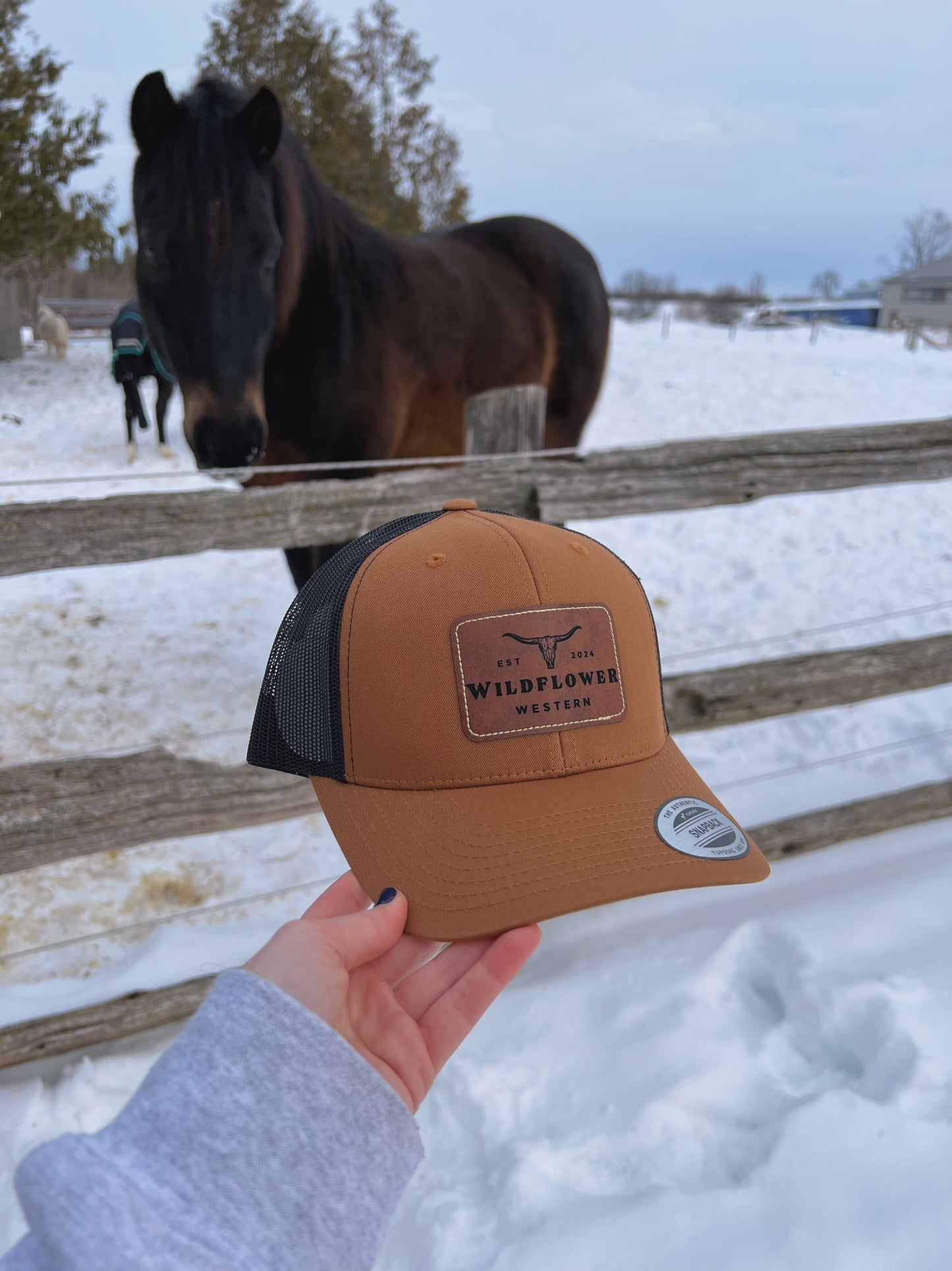 Leather Patch Trucker Hat