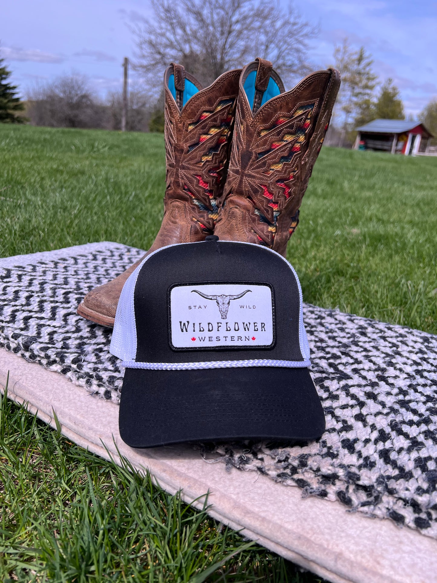 Wildflower Western Retro Trucker