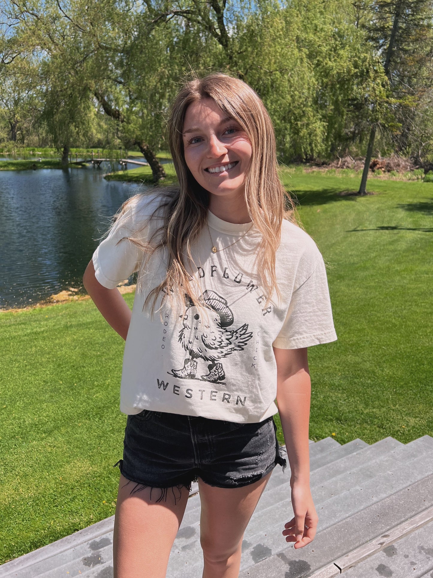 Rodeo Chick Ladies Boxy Tee