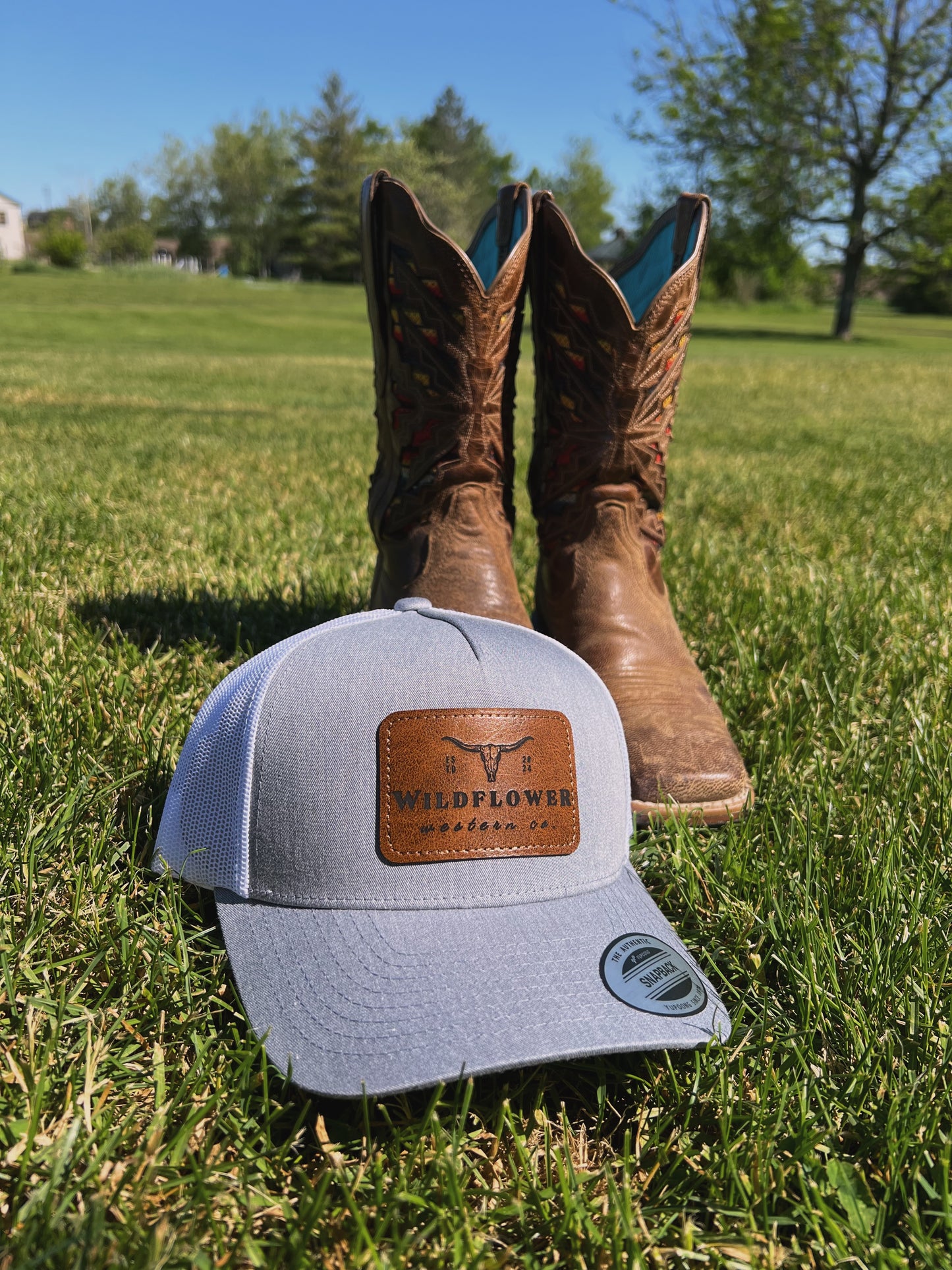 Leather Patch Trucker Hat