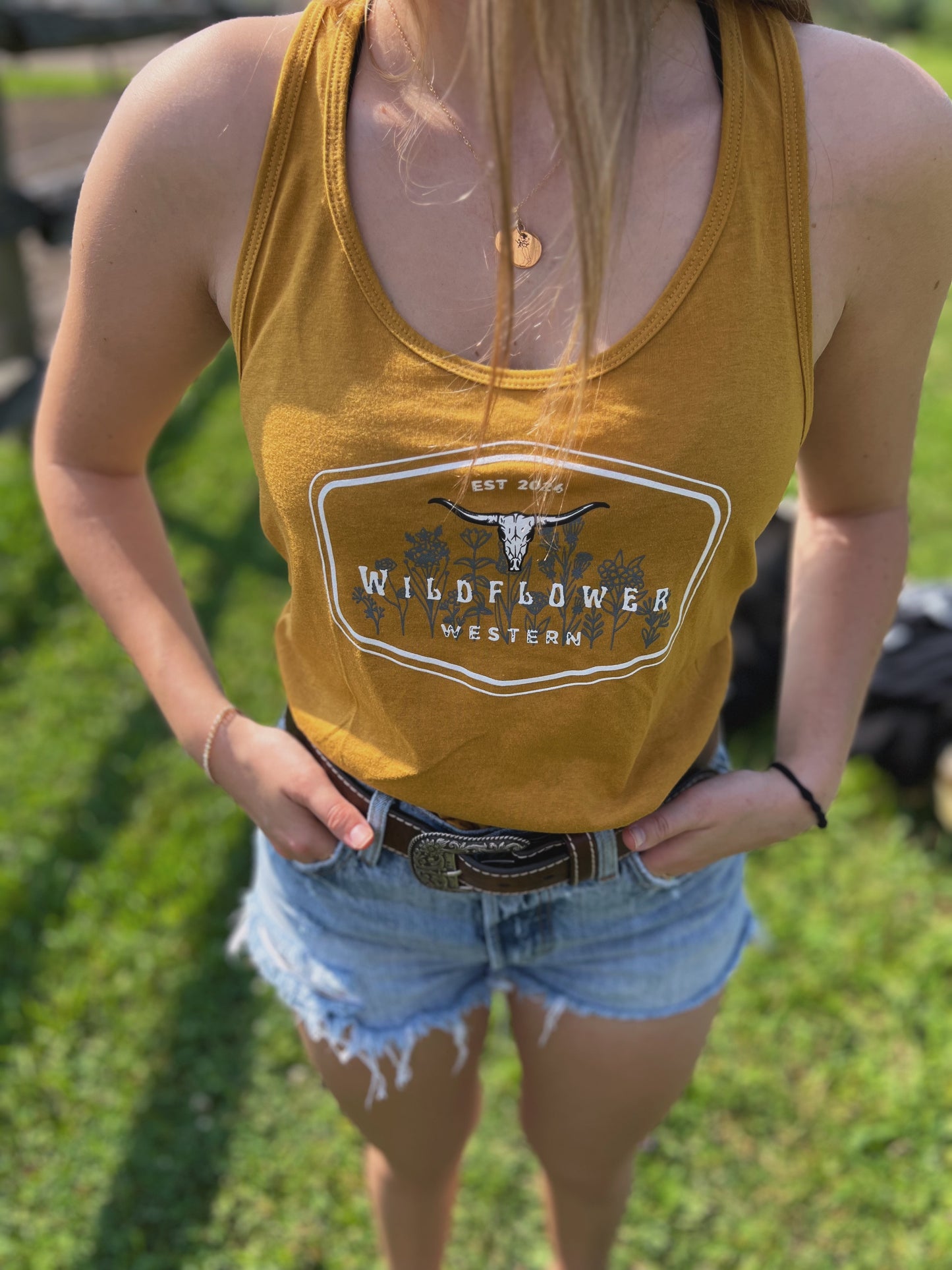 "Original Wildflower Western" Racerback Tank