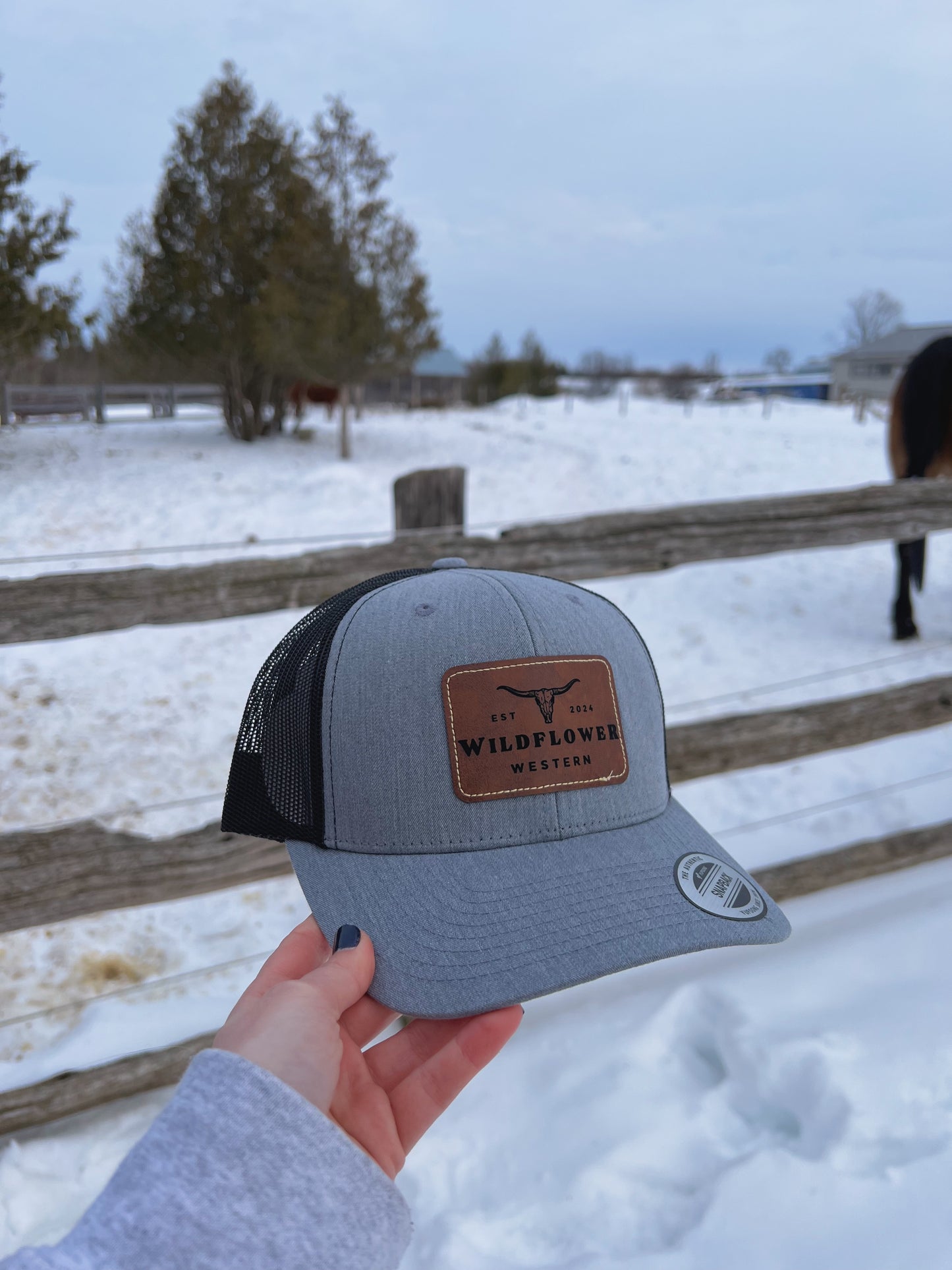 Leather Patch Trucker Hat