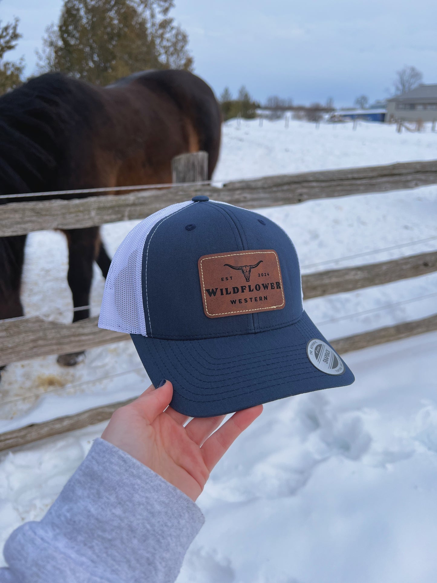 Leather Patch Trucker Hat