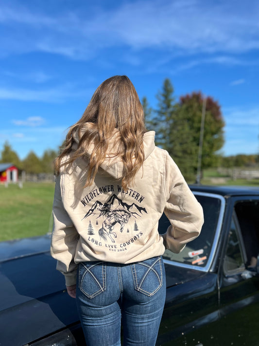 “Long Live Cowboys” Unisex Hoodie Sand