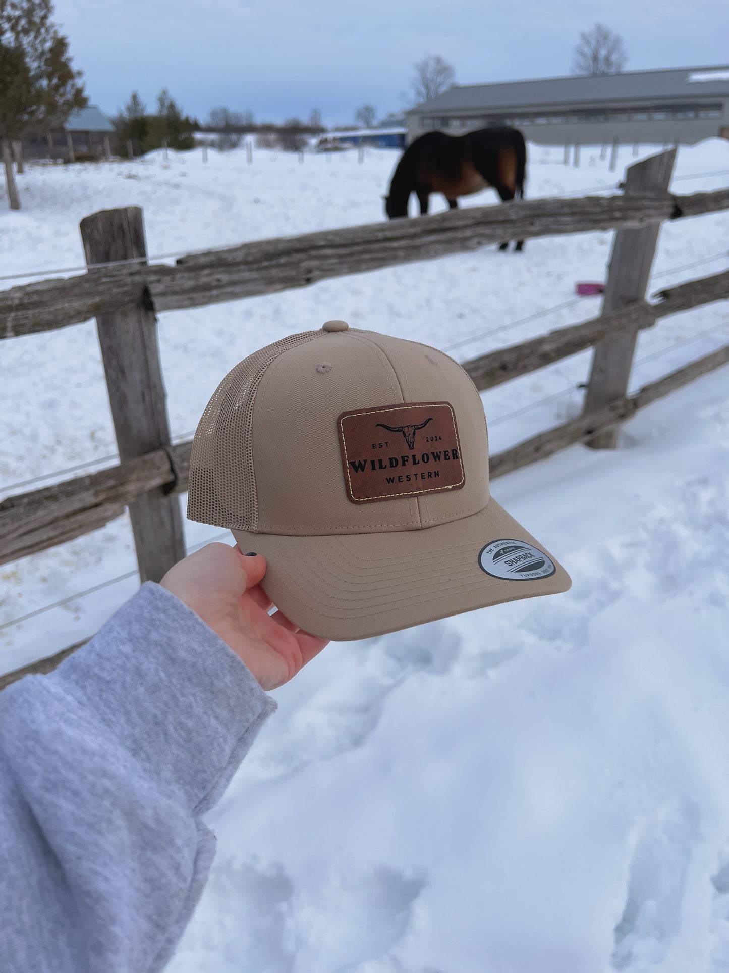 Leather Patch Trucker Hat