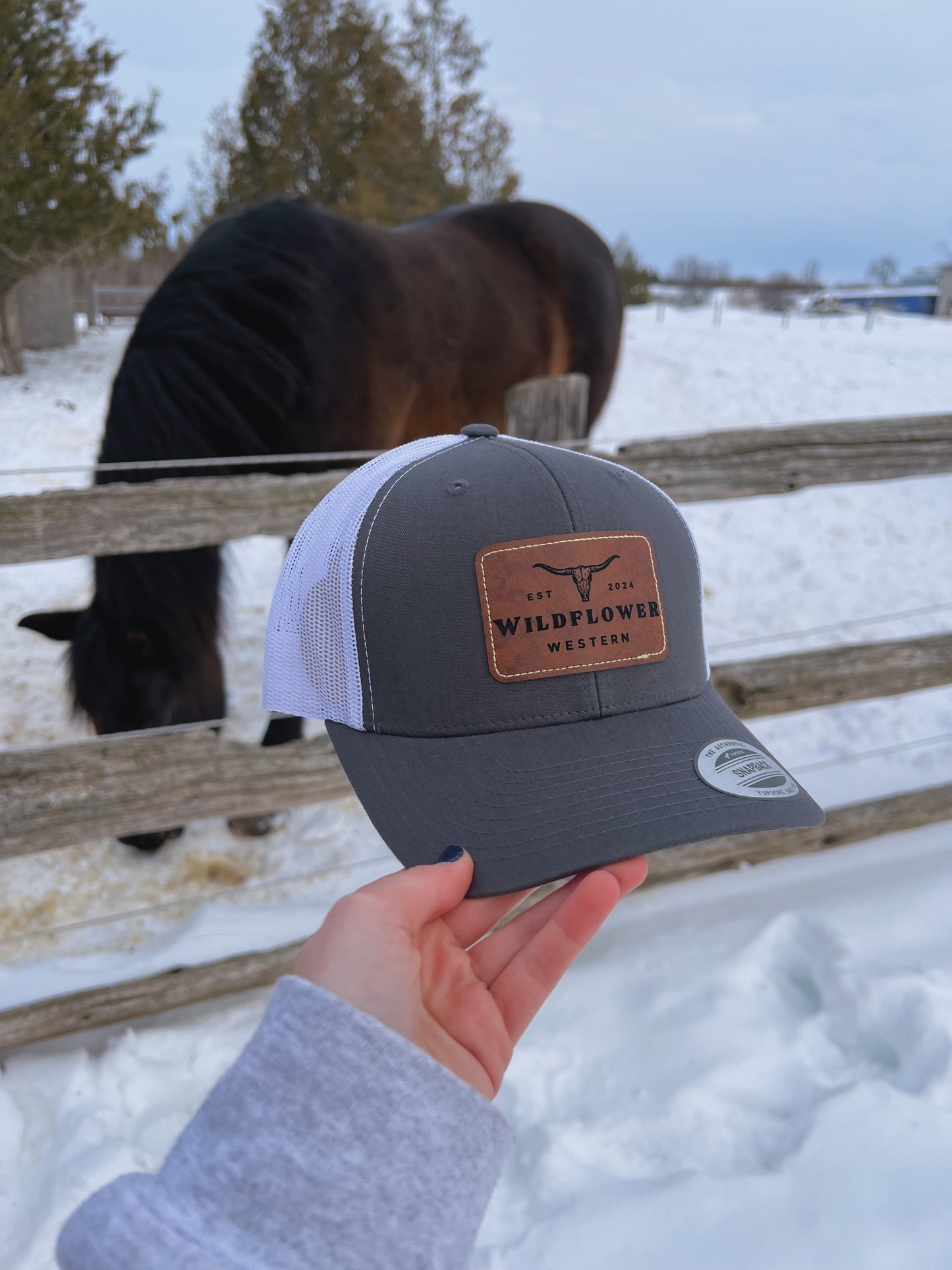 Leather Patch Trucker Hat