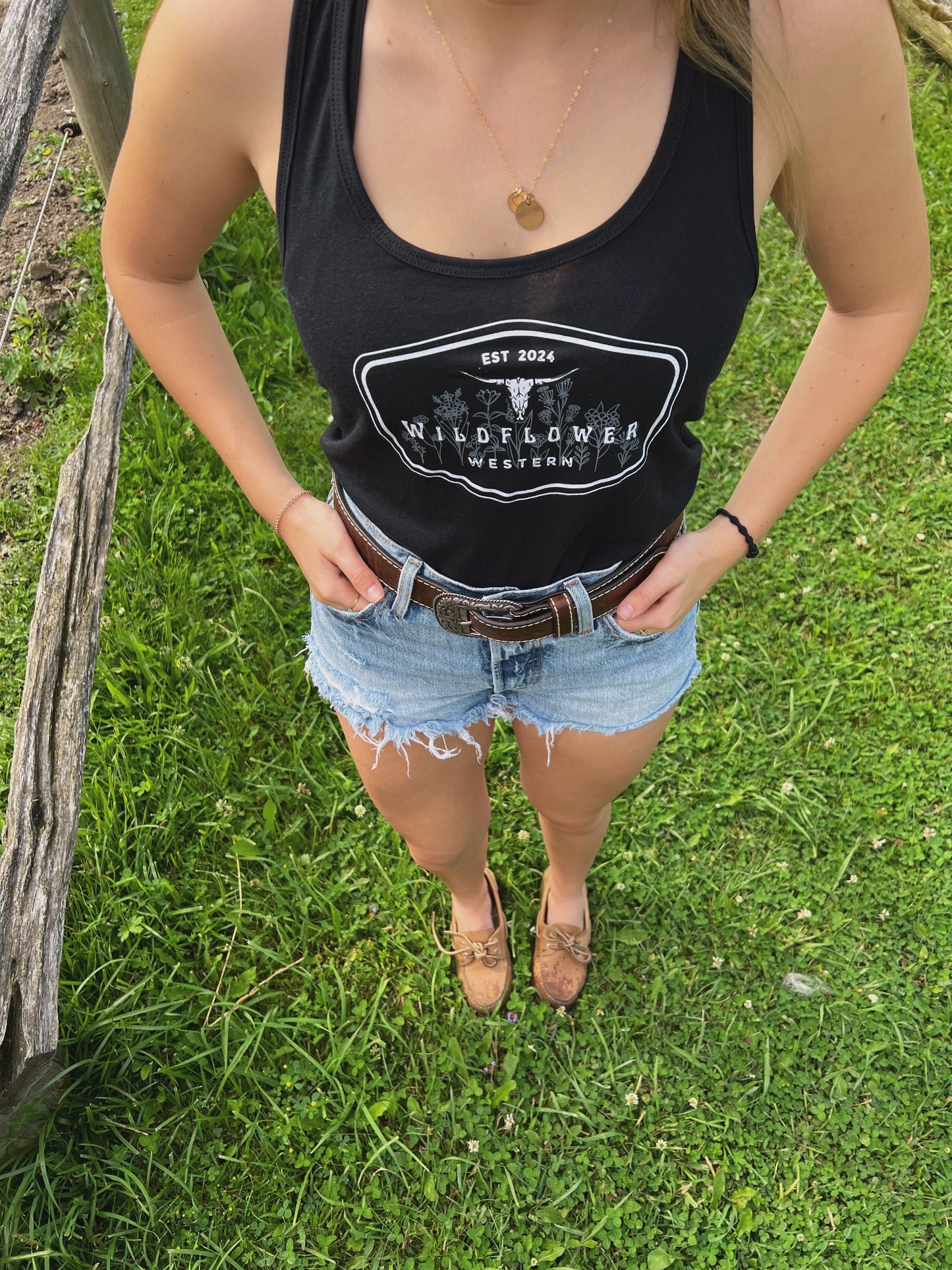 "Original Wildflower Western" Racerback Tank