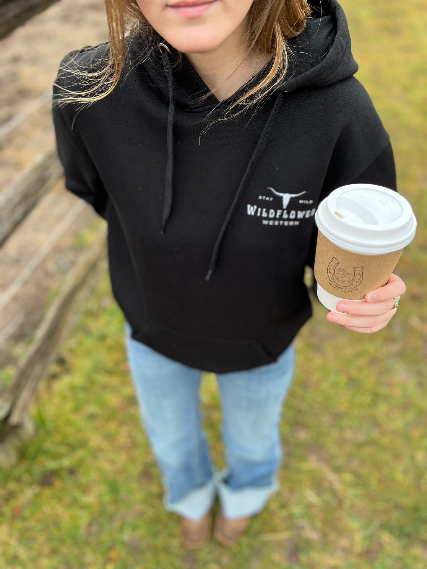 "Original Wildflower Western" Unisex Hoodie Black