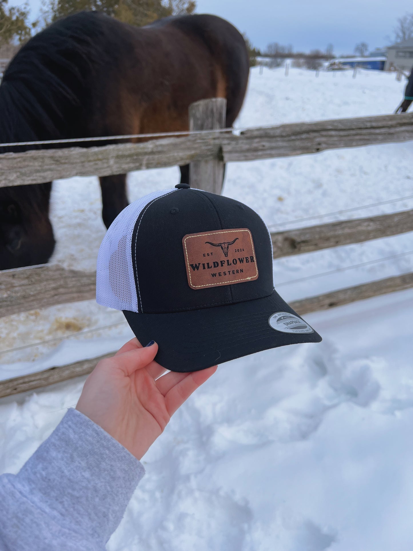 Leather Patch Trucker Hat