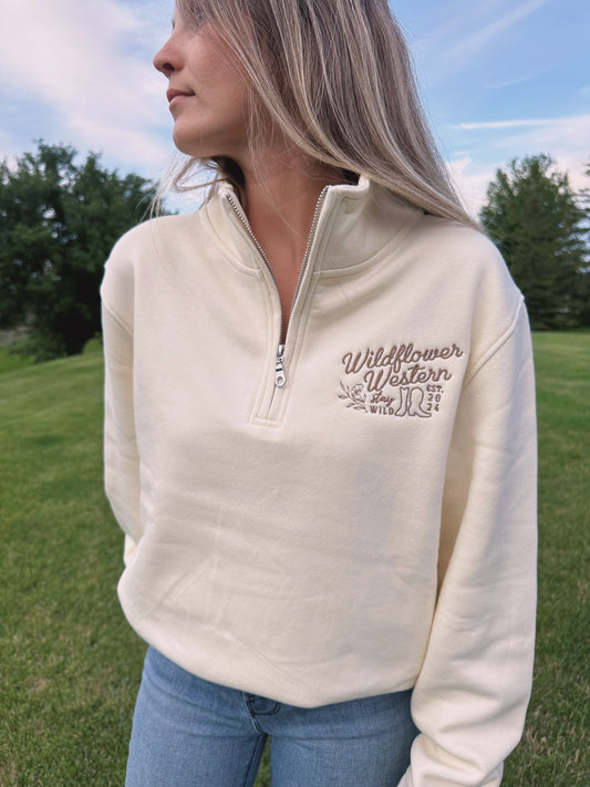 Boots & Bloom Embroidered 1/4 Zip