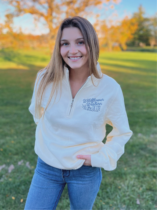 Boots & Bloom Embroidered 1/4 Zip