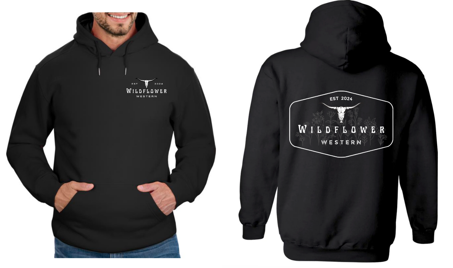 "Original Wildflower Western" Unisex Hoodie Black